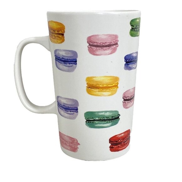 STARBUCKS 16 Oz French Macarons Coffee Cup Mug 2015 Dot Collection Rainbow - Picture 3 of 6